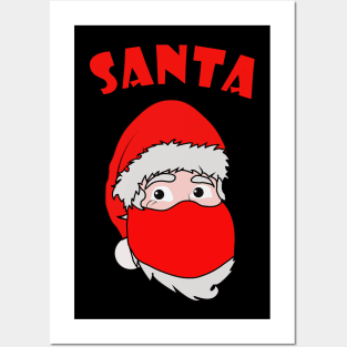 2020 Christmas Gift Masked Santa Claus Posters and Art